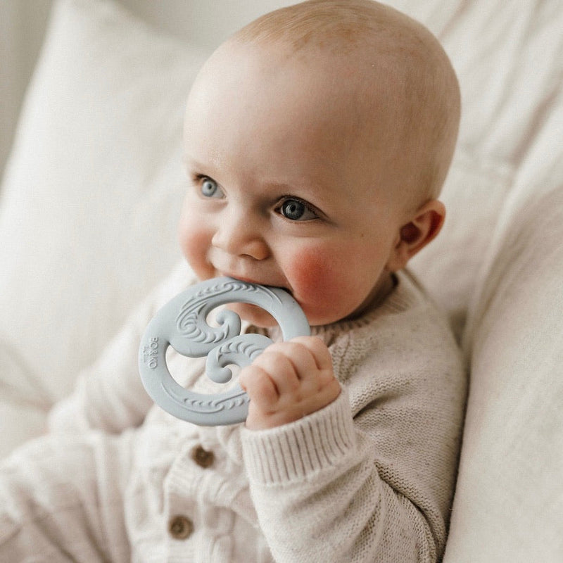 BO&KO Koru Teether Duck Egg Blue