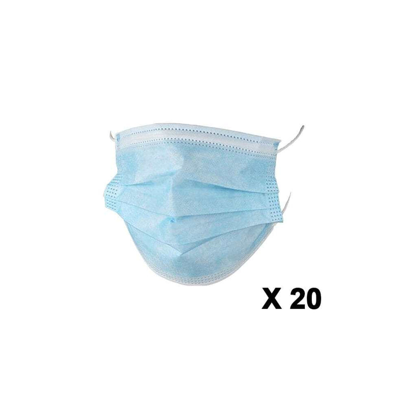 ESSENTIALS Disp. Mask Blue 20pk