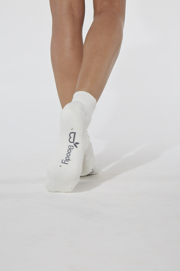 Boody Womens Socks Sport Ankle White 3-9