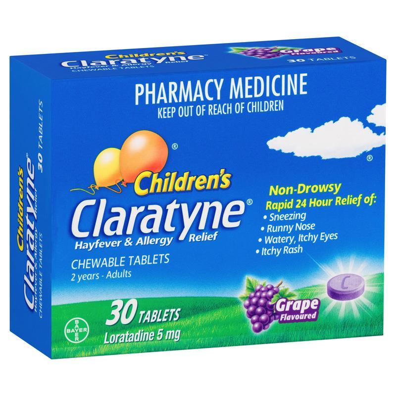 CLARATYNE Child Chew Grape 30tabs