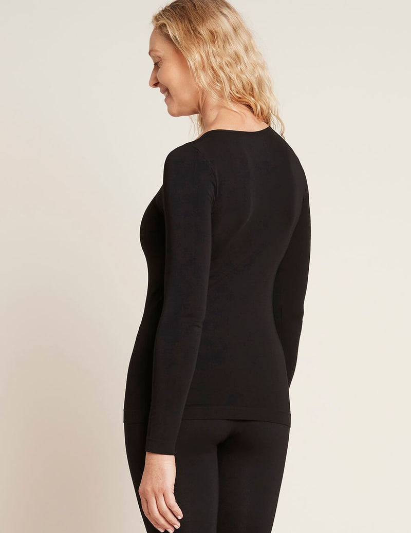 Boody Women's L/S Crew Top Blk L