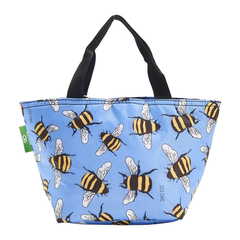 ECO CHIC Lunch Cooler Bag Blue Bees