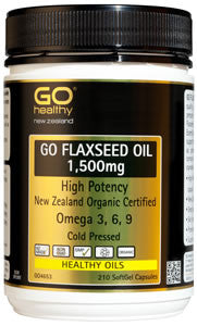 GO Flaxseed Oil 1500mg Org. 210caps