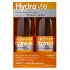 Hydralyte Liq Orange 250 ml 4pk