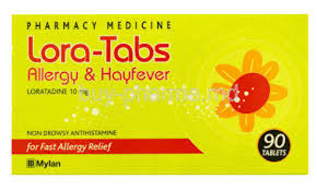 LORA-TABS Allergy & H/Fever 10mg 90