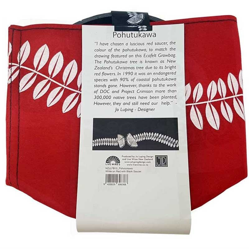 Live Wire Pohutukawa Red 7 Gallon Felt Bag