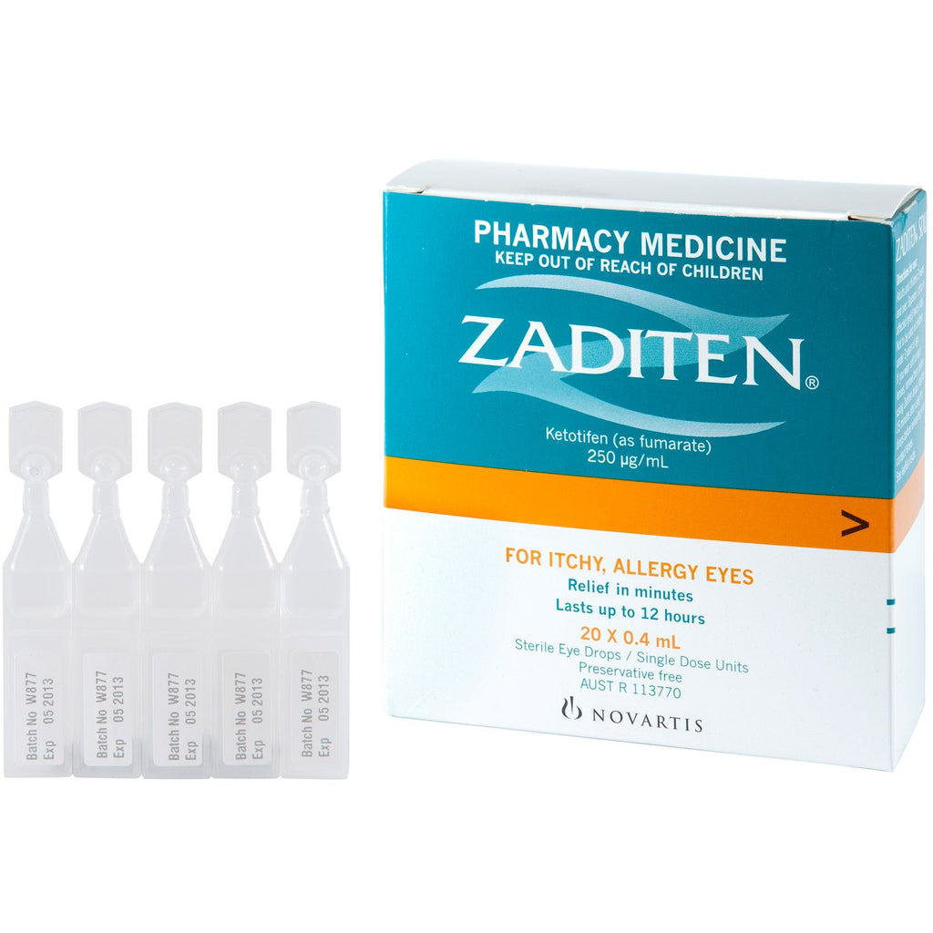 ZADITEN SDU Eye Drops 0.4ml 20pk