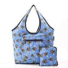 ECO CHIC Weekend Bag Blue Bees