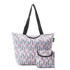ECO CHIC Large Cool Bag White Feather