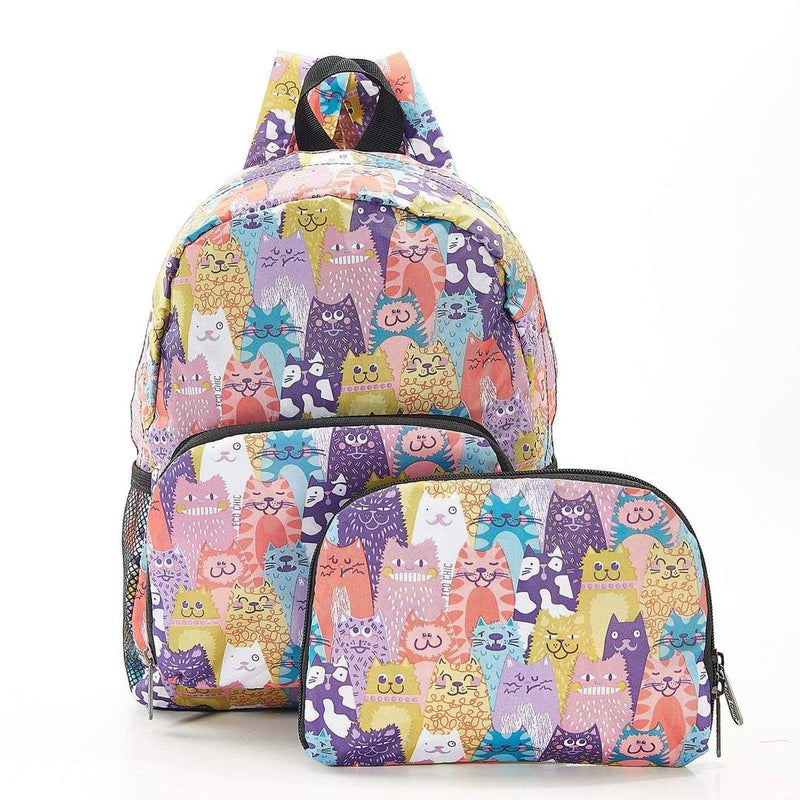 ECO CHIC Mini Backpack Multiple Cats