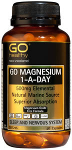 GO Magnesium 1-A-Day Caps 500mg 60s