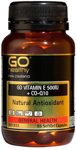 GO Vitamin E 500IU+CoQ10 65caps